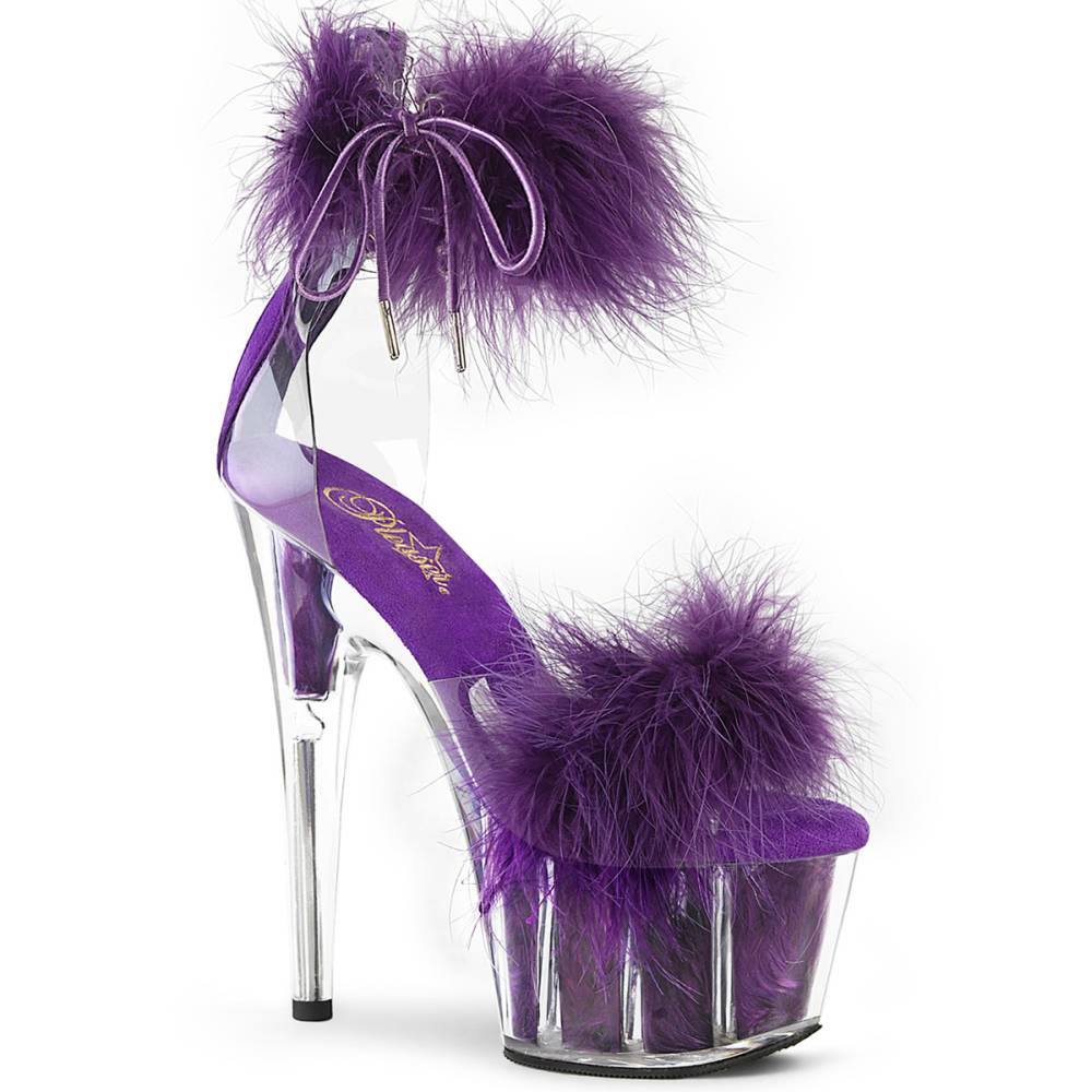 Pleaser - ADORE724F Sandaal met enkelband, Paaldans schoenen - Transparant/Paars Product image